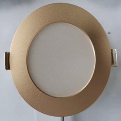 Round Champagne gold ultra-thin recessed downlight