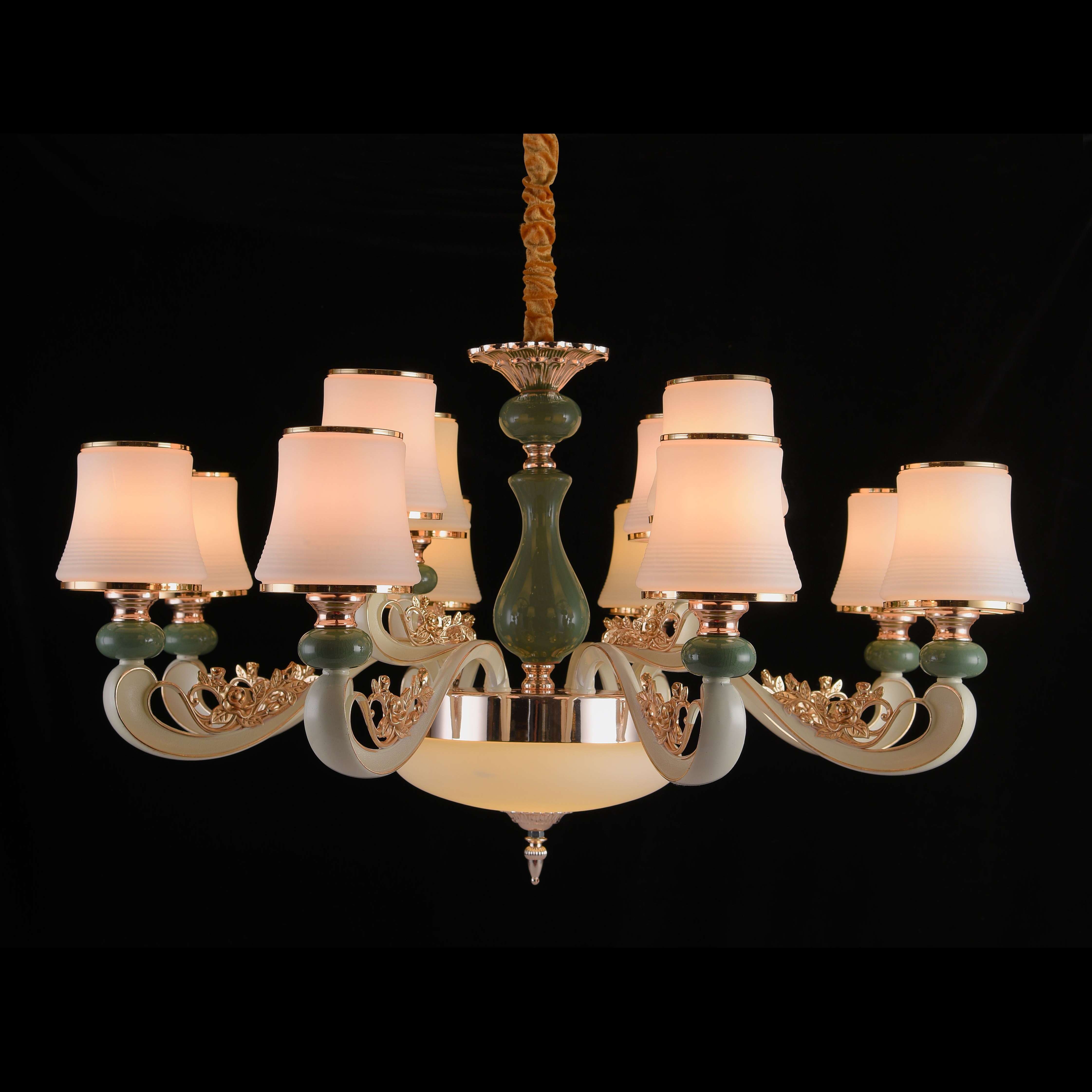 jinmandu,Chinese bedroom living room ceramic chandelier