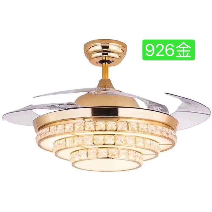 926 gold Three-down variable frequency fan lamp