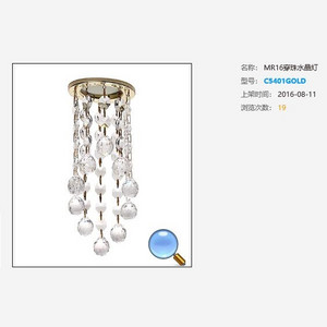 saier,MR16 Wear beads Crystal lamp,C5401GOLD series,white