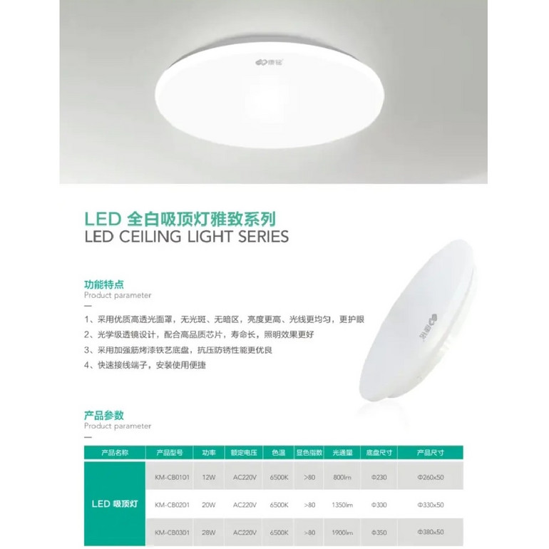 LED white ceiling light elegant series