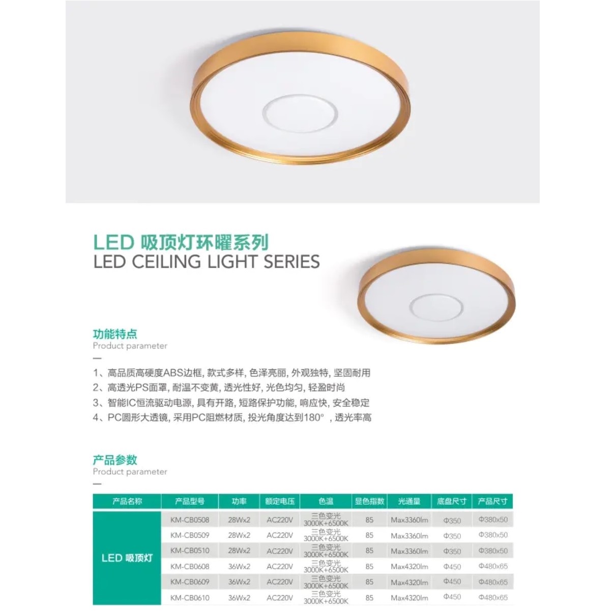 LED ceiling light Huanyao series