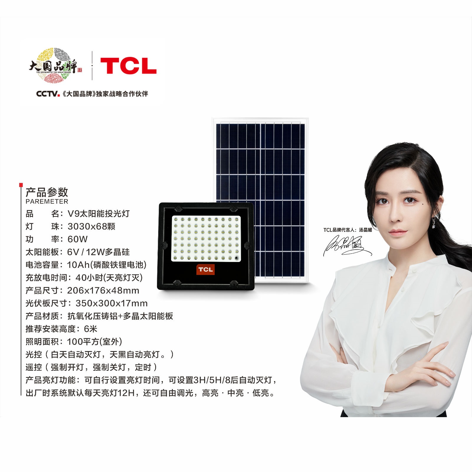 V9 solar floodlight 60W