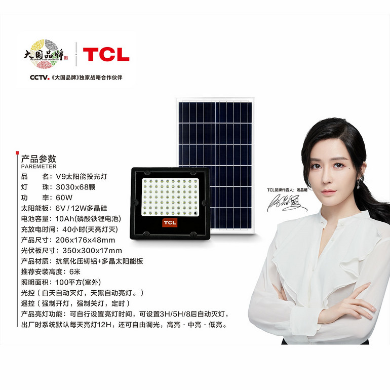 V9 solar floodlight 60W