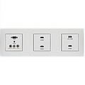 Socket,white,triplet,Three