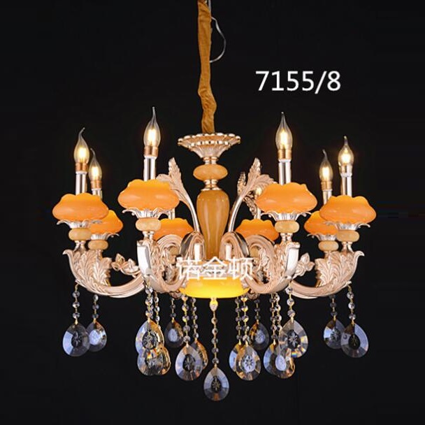 Chandelier,European-style,crystal,villa,orange,Warm light