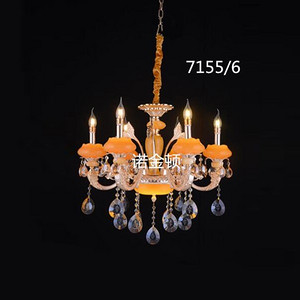 Chandelier,European-style,candle,villa,orange,Warm light