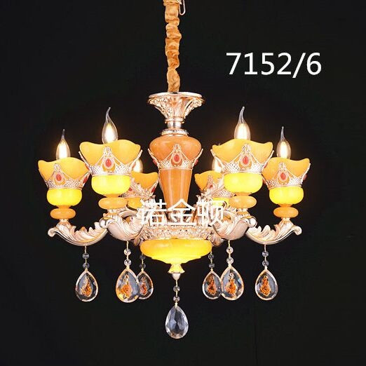 Chandelier,European-style,crystal,candle,yellow,Warm light