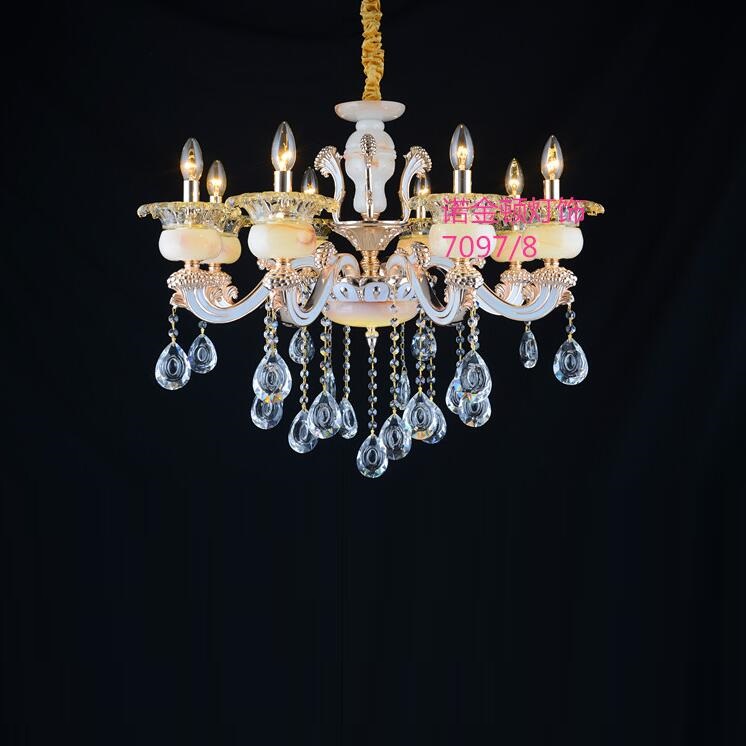 Chandelier,European-style,crystal,candle,villa,blue