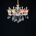 Chandelier,European-style,crystal,candle,villa,blue