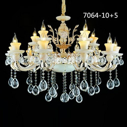 Chandelier,European-style,crystal,candle,villa,Light blue,Warm light