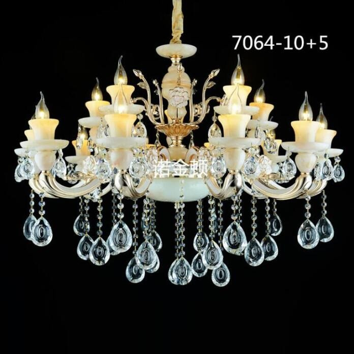 Chandelier,European-style,crystal,candle,villa,Light blue,Warm light