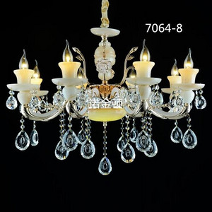 Chandelier,European-style,crystal,candle,villa,Light blue