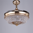 Chandelier,classic,crystal,transparent,electric fan,LED