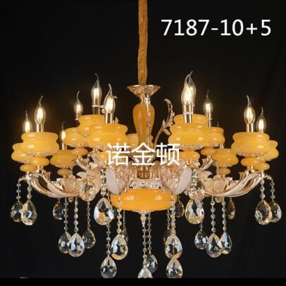 Chandelier,European-style,crystal,candle,villa,orange,Warm light