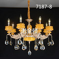 Chandelier,European-style,crystal,candle,villa,orange