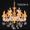 Chandelier,European-style,crystal,candle,orange,Warm light