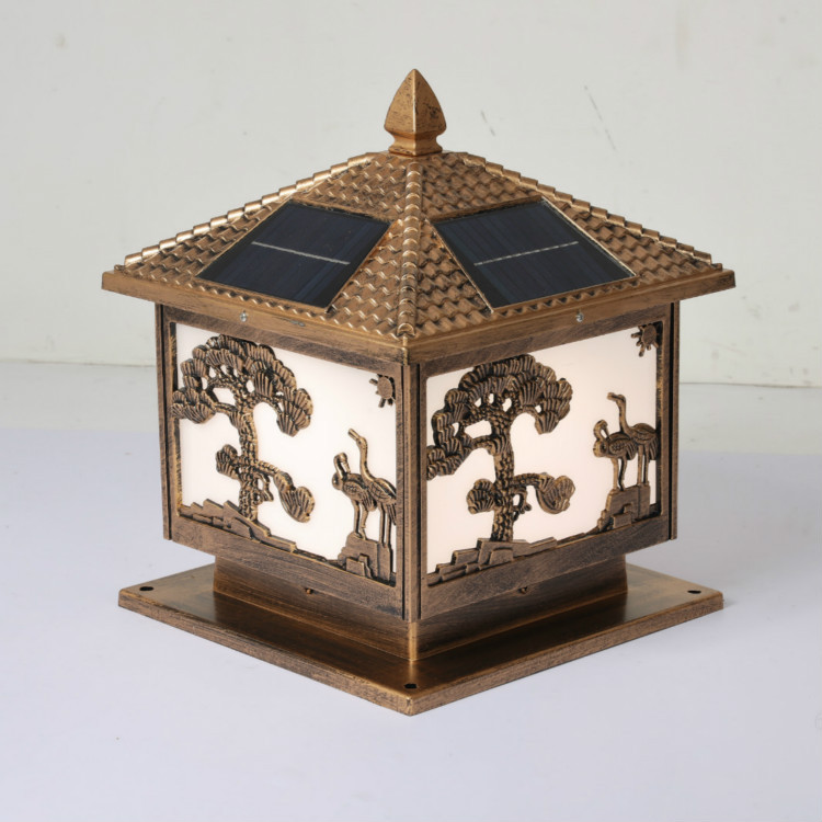 Haozhaoxiang Chinese Style Crane Garden Lamp