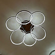 Six-circle Crystal Trim Household Ceiling Lamp