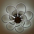 Creative flower stainless steel ceiling lamp