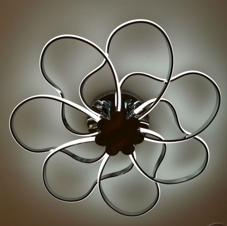 Creative flower stainless steel ceiling lamp