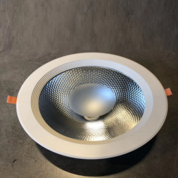 Simple round white multi-size COB downlight