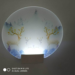 Fairy deer wall lamp blue