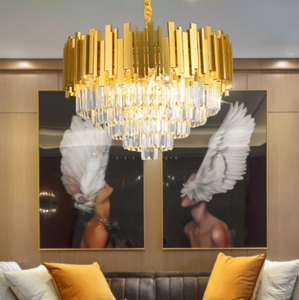 Puye elegant crystal chandelier