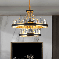 Puye double deck elegant and simple chandelier