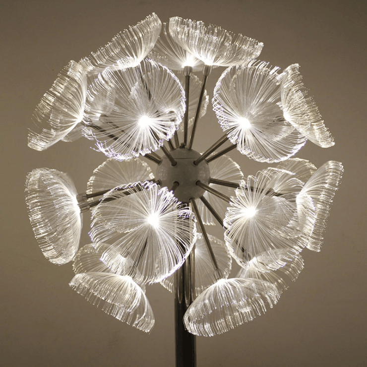 LED fiber optic dandelion light stainless steel outdoor waterproof rust landscape light lawn modeling light