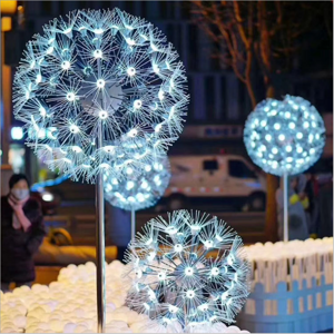 Outdoor rough fiber optic dandelion light waterproof LED lighting modeling light landscape lighting decorative light