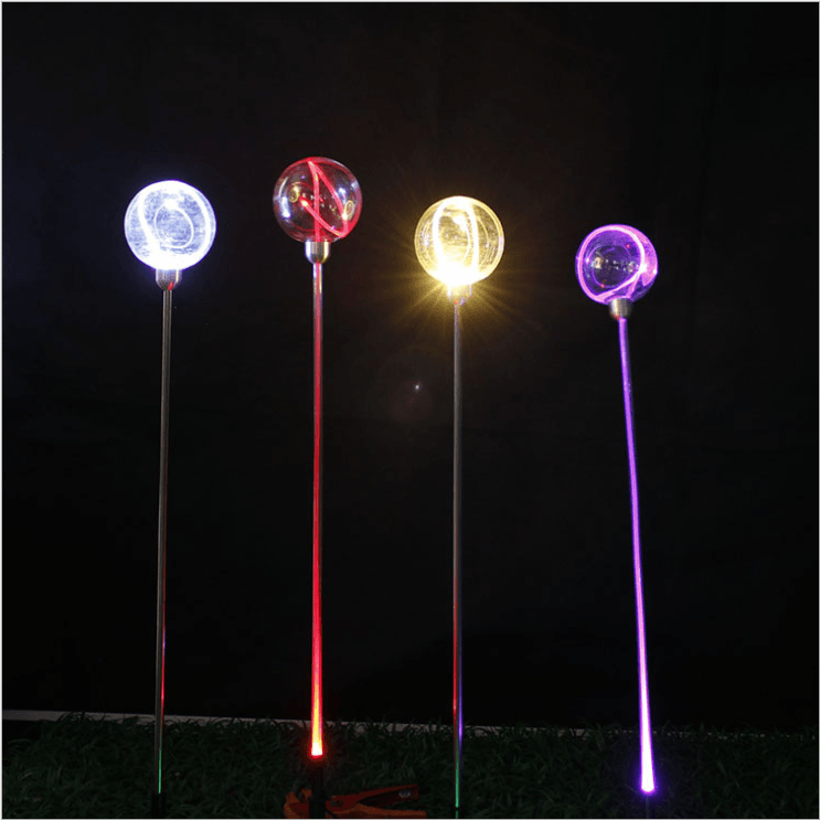 Fiber optic transparent bulb LED bulb outdoor waterproof landscape lamp lawn inserted reed lamp