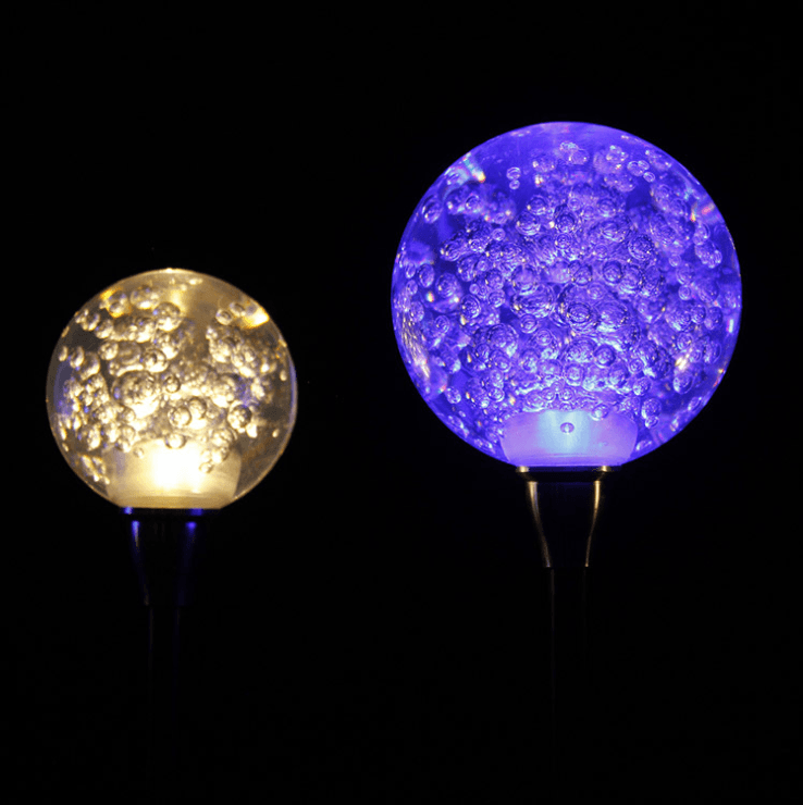 Led ball outdoor landscape lighting lawn lamp acrylic frosted bubble stainless steel reed lamp