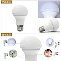 LED Bulb,Plastic,15W