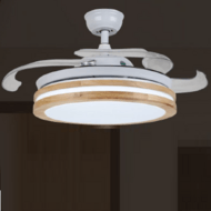 FSD-2432 Modern Simple Wood Edge Fan Lamp