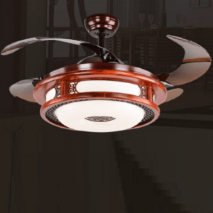 FSD-2407 Chinese Red Wood Classical Fan Lamp