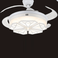 FSD-2357 Simple White Diamond Fan Lamp