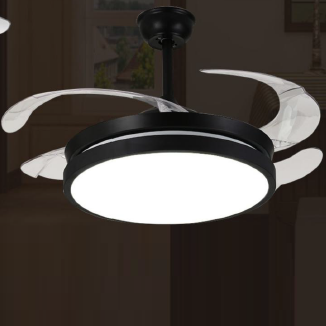 FSD-2332 Minimalist Black Ring Edge Fan Lamp