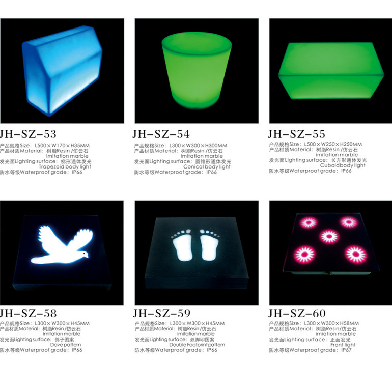 Resin tile light