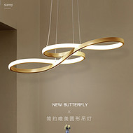 simple round note-shaped chandelier