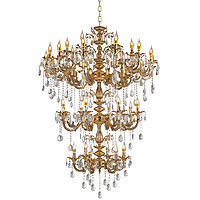 gold painted royal pendant chandelier lights for hotel lobby room decration