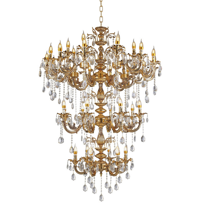 gold painted royal pendant chandelier lights for hotel lobby room decration