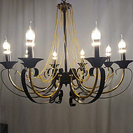 Chandelier American style modern wrought iron chandelier black iron chandelier