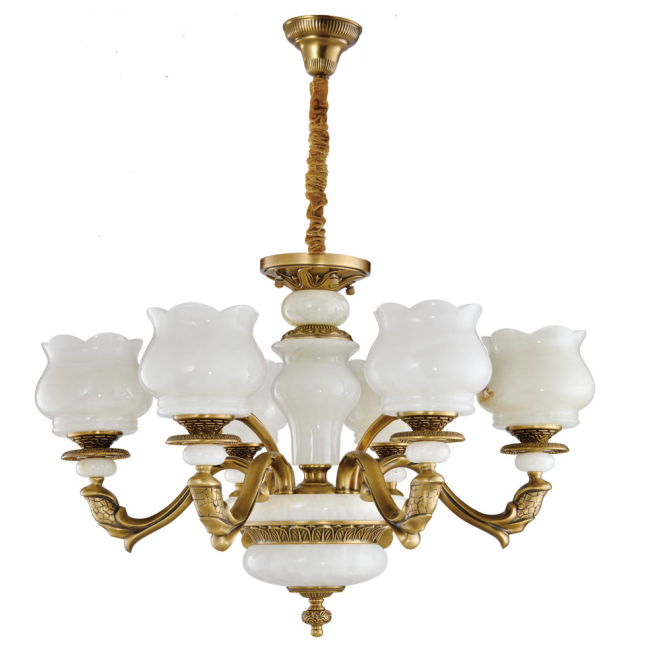 six-headed light luxury chandeliers