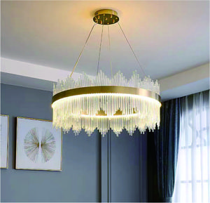 Simple living room crystal chandelier