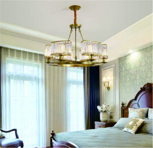 Luxury bedroom crystal chandelier