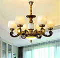 Chinese style jade living room pendant lamp