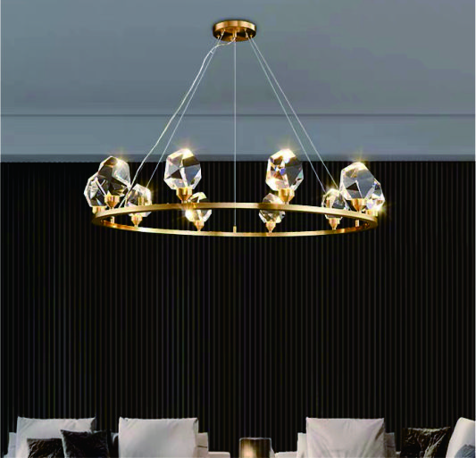 Nordic post-modern light luxury all copper chandeliers