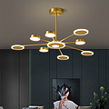 New all-copper Nordic living room chandelier