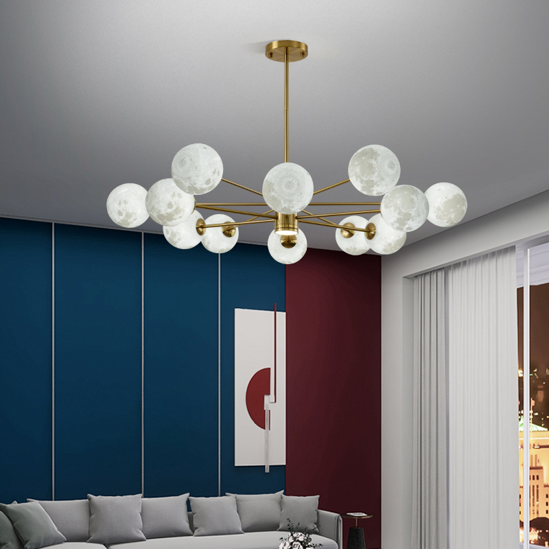 Nordic luxury moon magic bean modern simple chandelier